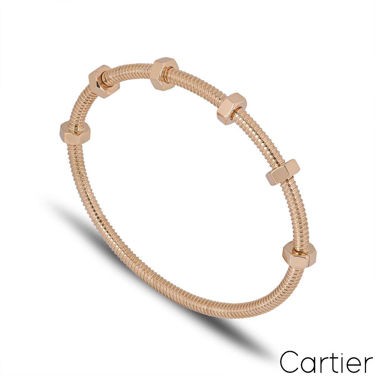 Cartier Rose Gold Ecrou De Cartier Bracelet Size 18 B6049518